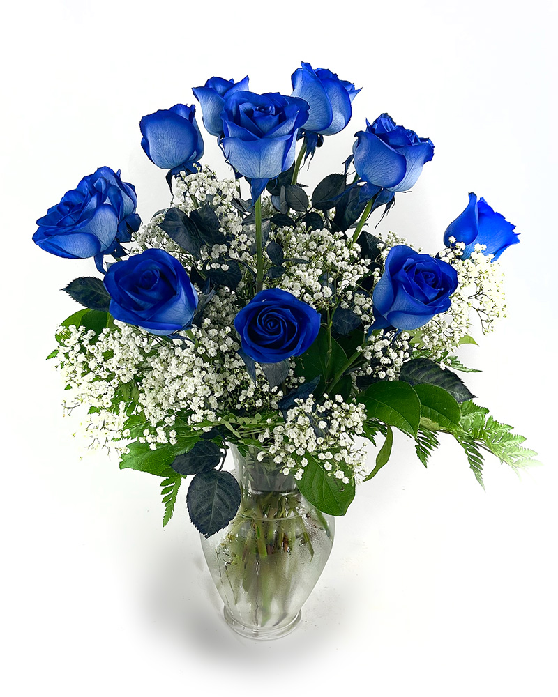 1 Dozen Blue Roses...